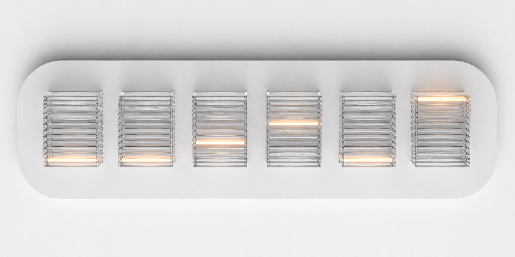 Top view of layered digit modules